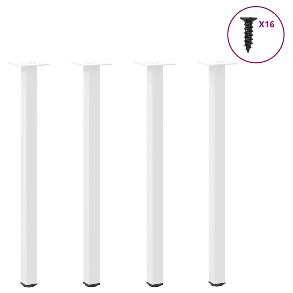 Vidaxl console tafelpoten 4 st 72-74 cm staal wit