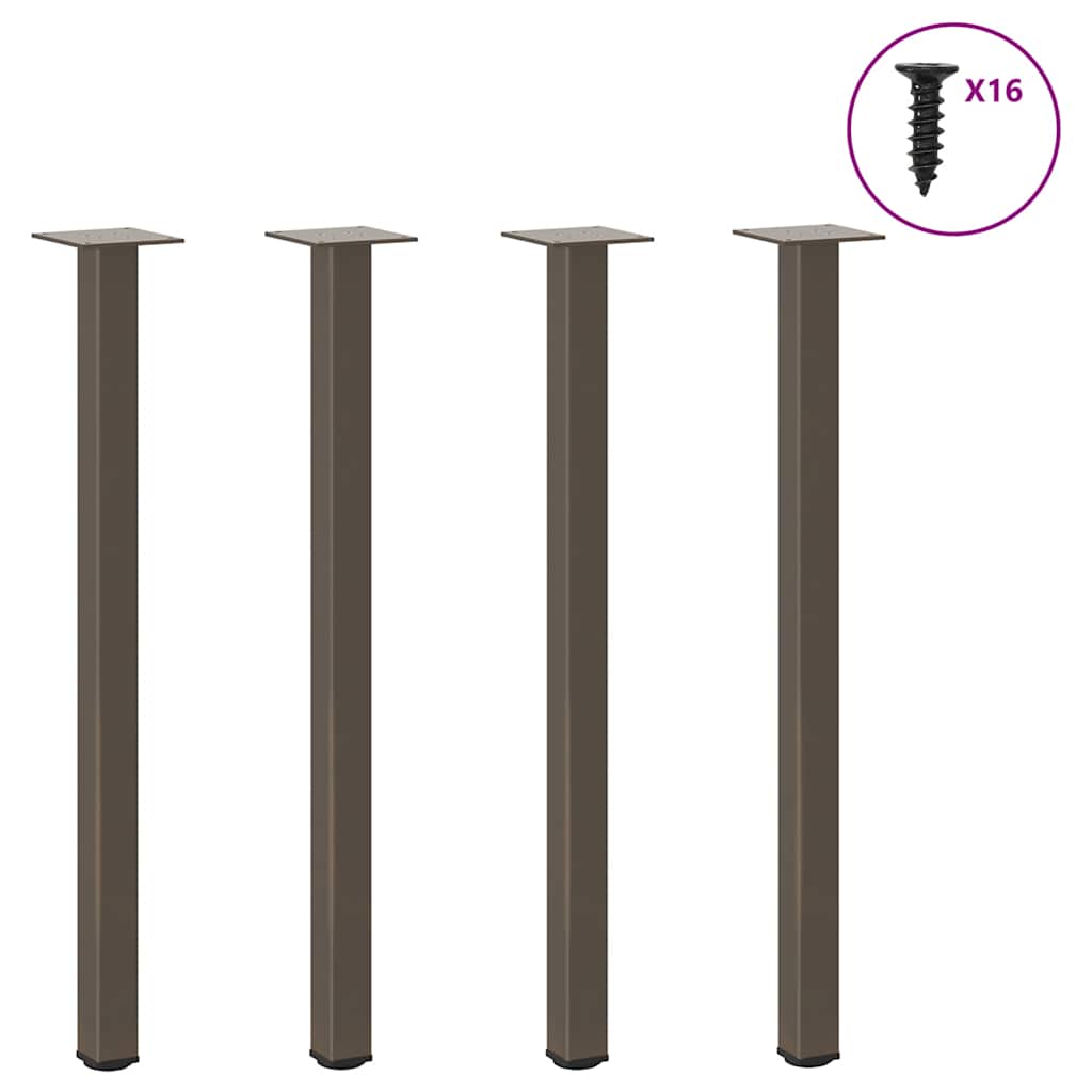 Vidaxl console tafelpoten 4 st 72-74 cm staal naturel