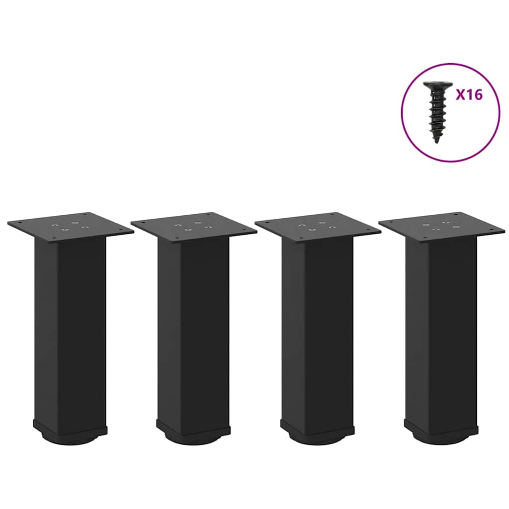 Vidaxl salontafelpoten 4 st 30-32 cm staal zwart