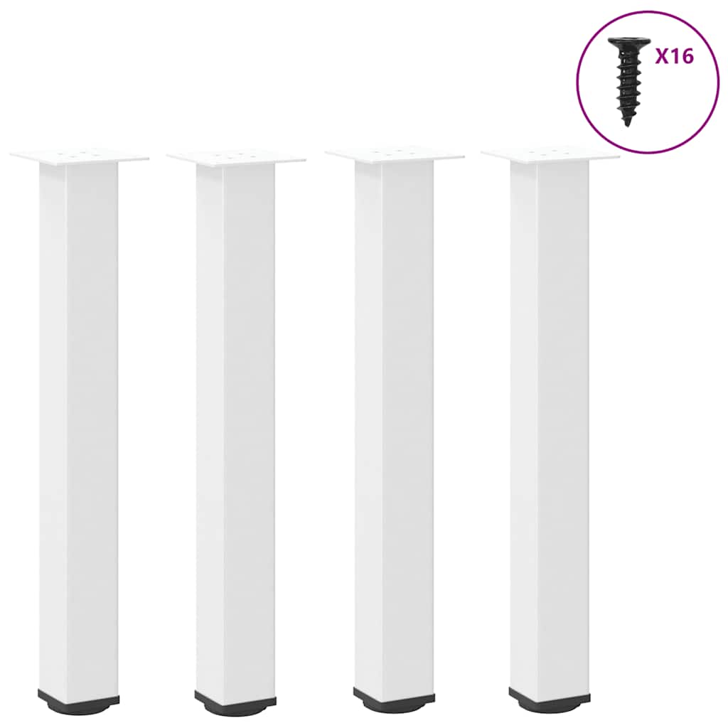 Vidaxl console tafelpoten 4 st 72-74 cm staal wit