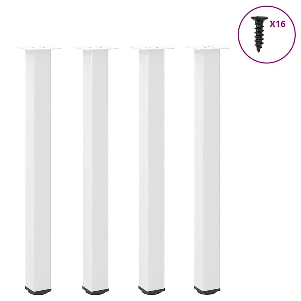 Vidaxl bartafelpoten 4 st 90-92 cm staal wit