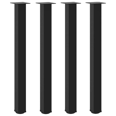 Vidaxl bartafelpoten 4 st 100-102 cm staal zwart