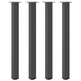 Vidaxl bartafelpoten 4 st 110-112 cm staal antraciet