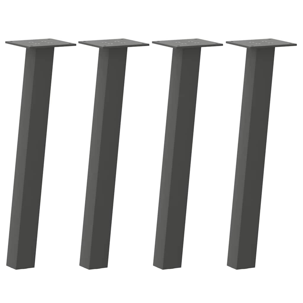 Vidaxl salontafelpoten 4 st 42 cm staal antraciet