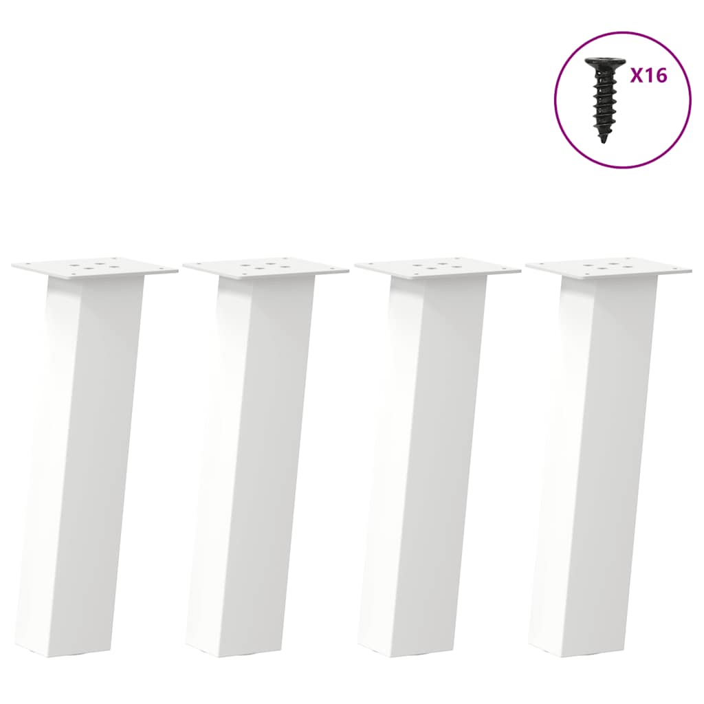 Vidaxl salontafelpoten 4 st 30 cm staal wit