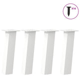 Vidaxl salontafelpoten 4 st 30 cm staal wit