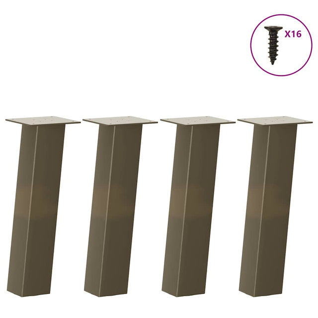 Vidaxl salontafelpoten 4 st 30 cm staal naturel