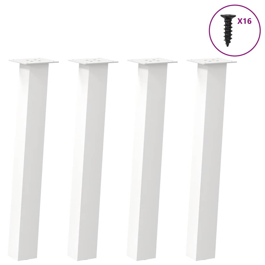 Vidaxl console tafelpoten 4 st 72 cm staal wit