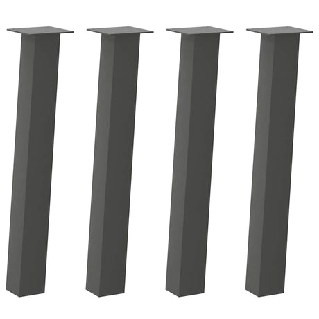 Vidaxl console tafelpoten 4 st 72 cm staal antraciet