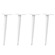 Vidaxl salontafelpoten conische vorm 4 st 42-43 cm staal wit