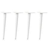 Vidaxl salontafelpoten conische vorm 4 st 42-43 cm staal wit