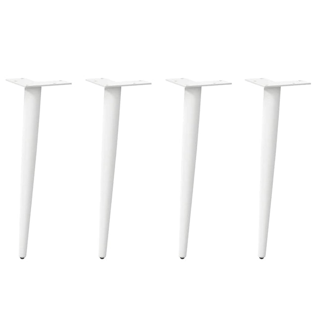 Vidaxl salontafelpoten conische vorm 4 st 42-43 cm staal wit