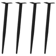 Vidaxl console tafelpoten conische vorm 4 st 72-73 cm staal zwart