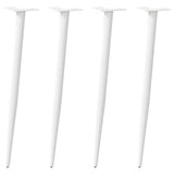 Vidaxl console tafelpoten conische vorm 4 st 72-73 cm staal wit