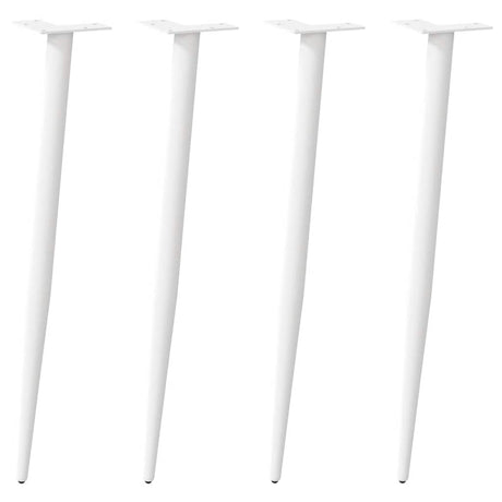 Vidaxl console tafelpoten conische vorm 4 st 72-73 cm staal wit