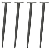 Vidaxl console tafelpoten conische vorm 4 st 72-73 cm staal antraciet