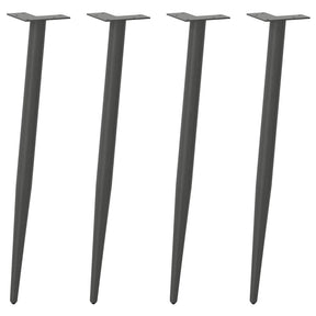 Vidaxl console tafelpoten conische vorm 4 st 72-73 cm staal antraciet