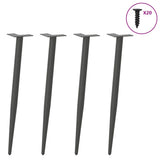 Vidaxl console tafelpoten conische vorm 4 st 72-73 cm staal antraciet