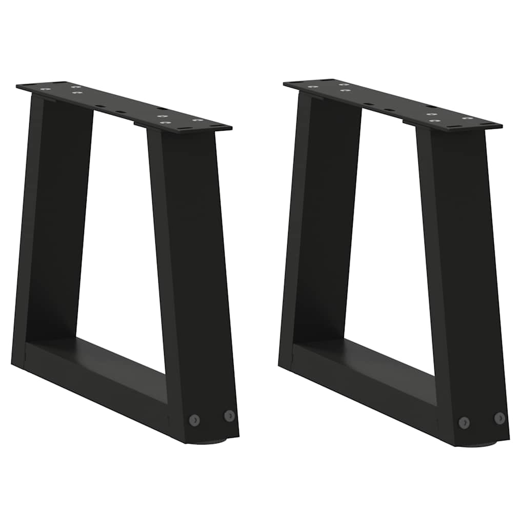 Vidaxl salontafelpoten 2 st v-vormig 30x(30-31,3) cm staal zwart