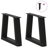 Vidaxl salontafelpoten 2 st v-vormig 30x(30-31,3) cm staal zwart