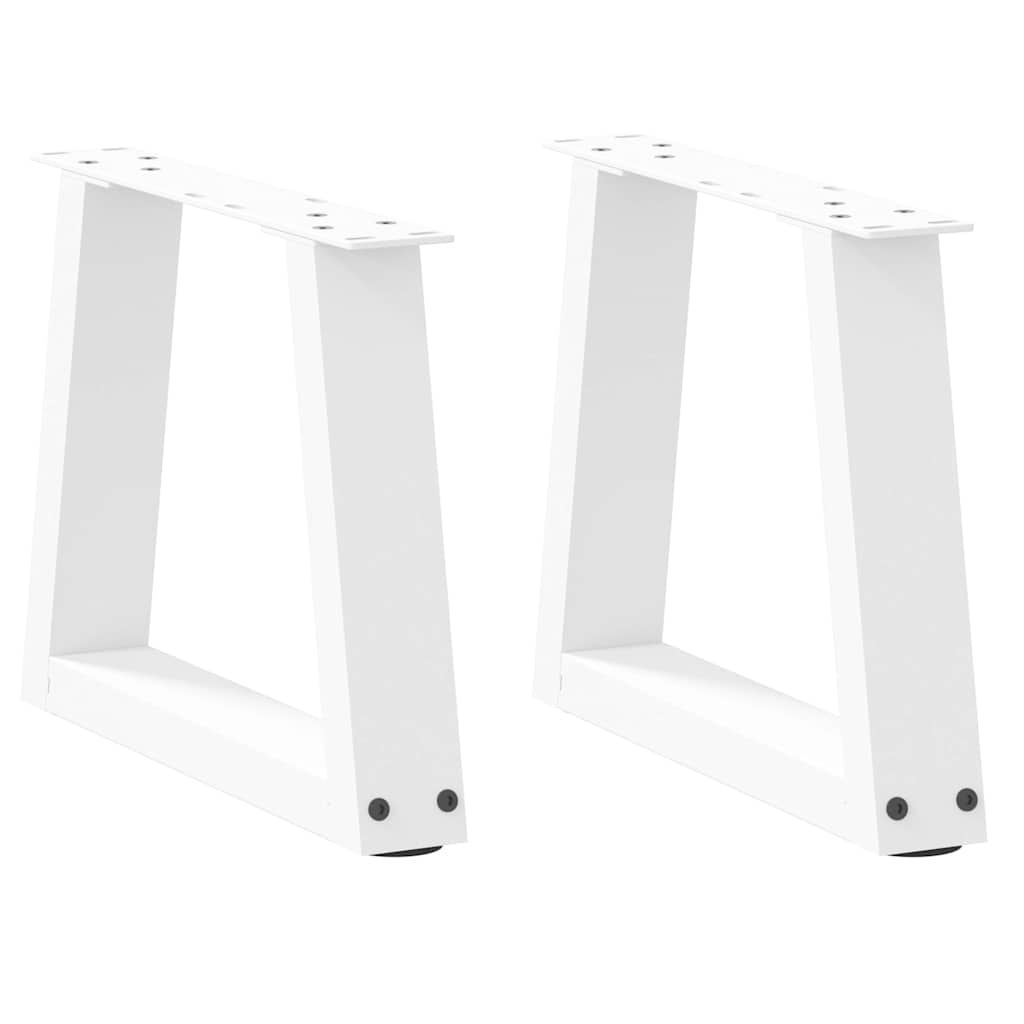 Vidaxl salontafelpoten 2 st v-vormig 40x(30-31,3) cm staal wit