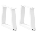 Vidaxl salontafelpoten 2 st v-vormig 40x(30-31,3) cm staal wit