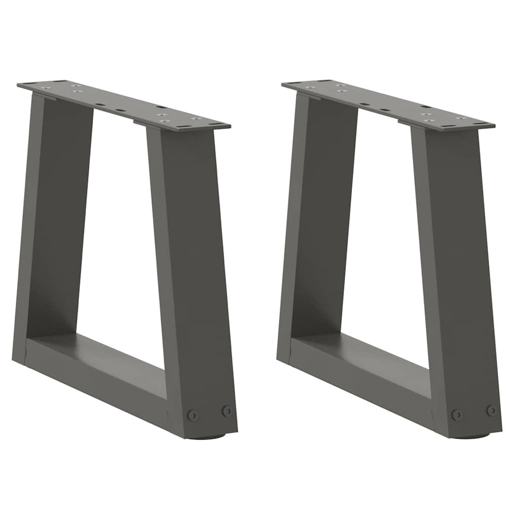 Vidaxl salontafelpoten 2 st v-vormig 40x(30-31,3) cm staal antraciet