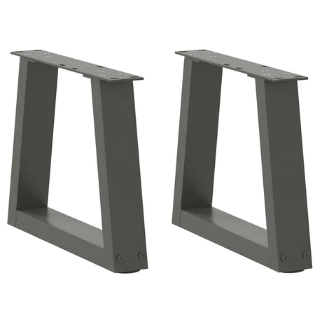 Vidaxl salontafelpoten 2 st v-vormig 40x(30-31,3) cm staal antraciet