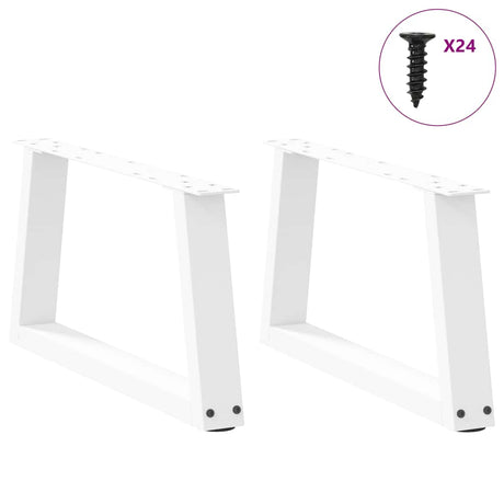 Vidaxl salontafelpoten 2 st v-vormig 70x(30-31,3) cm staal wit