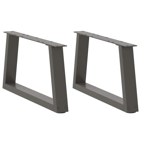 Vidaxl salontafelpoten 2 st v-vormig 70x(30-31,3) cm staal antraciet