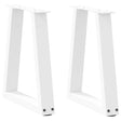 Vidaxl salontafelpoten 2 st v-vormig 28x(42-43,3) cm staal wit