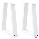 Vidaxl salontafelpoten 2 st v-vormig 28x(42-43,3) cm staal wit