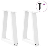 Vidaxl salontafelpoten 2 st v-vormig 28x(42-43,3) cm staal wit