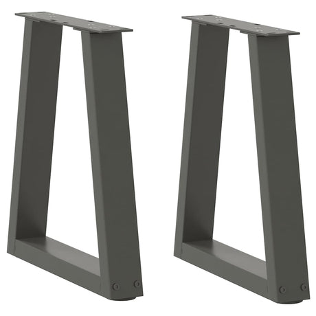 Vidaxl salontafelpoten 2 st v-vormig 28x(42-43,3) cm staal antraciet