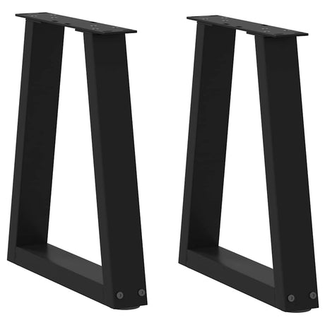 Vidaxl salontafelpoten 2 st v-vormig 38x(42-43,3) cm staal zwart