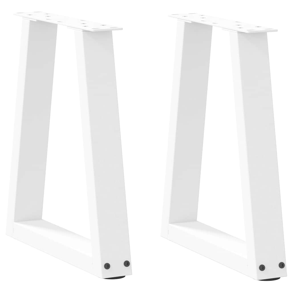 Vidaxl salontafelpoten 2 st v-vormig 38x(42-43,3) cm staal wit