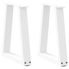 Vidaxl salontafelpoten 2 st v-vormig 38x(42-43,3) cm staal wit