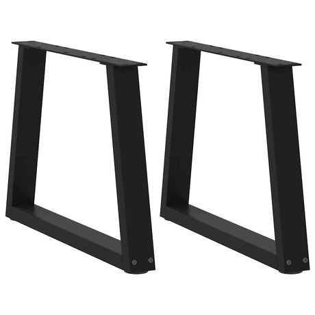 Vidaxl salontafelpoten 2 st v-vormig 60x(42-43,3) cm staal zwart