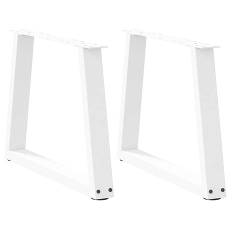 Vidaxl salontafelpoten 2 st v-vormig 60x(42-43,3) cm staal wit