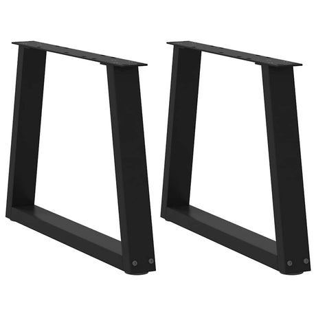 Vidaxl salontafelpoten 2 st v-vormig 70x(42-43,3) cm staal zwart
