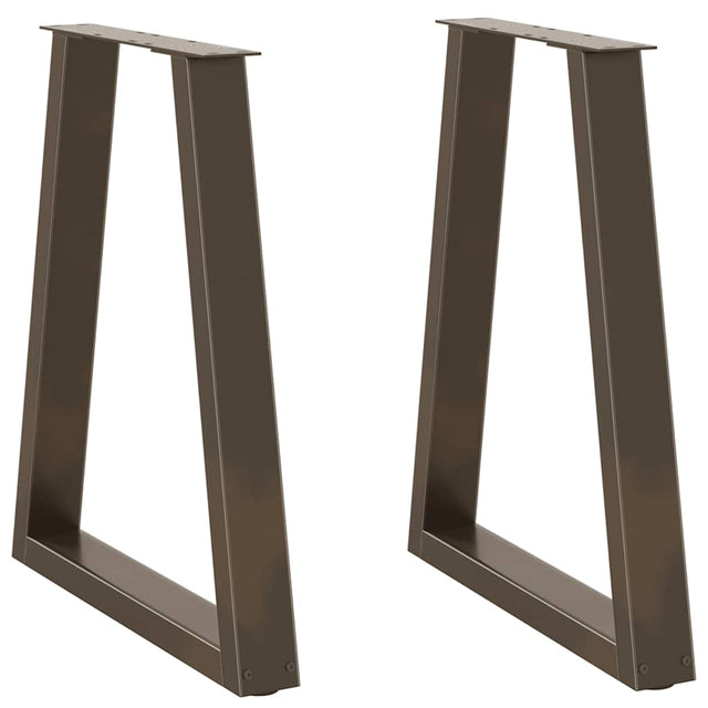 Vidaxl eettafelpoten 2 st v-vormig 50x(72-73,3) cm staal naturel