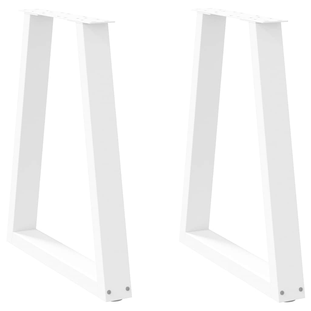 Vidaxl eettafelpoten 2 st v-vormig 60x(72-73,3) cm staal wit
