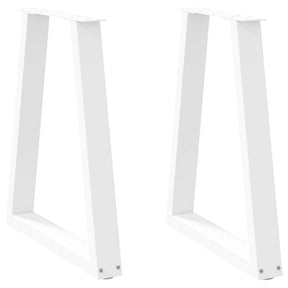 Vidaxl eettafelpoten 2 st v-vormig 60x(72-73,3) cm staal wit