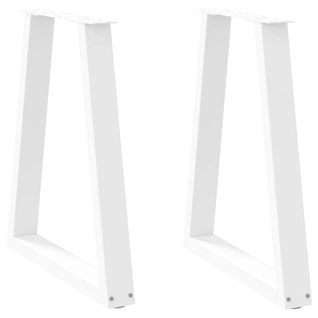 Vidaxl eettafelpoten 2 st v-vormig 60x(72-73,3) cm staal wit