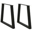 Vidaxl eettafelpoten 2 st v-vormig 70x(72-73,3) cm staal zwart