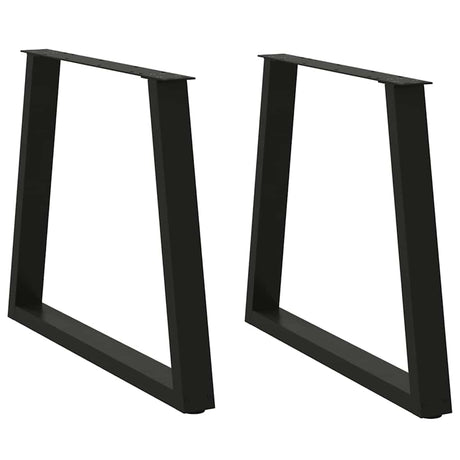 Vidaxl eettafelpoten 2 st v-vormig 80x(72-73,3) cm staal zwart
