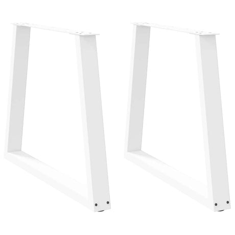 Vidaxl eettafelpoten 2 st v-vormig 80x(72-73,3) cm staal wit