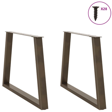 Vidaxl eettafelpoten 2 st v-vormig 90x(72-73,3) cm staal naturel