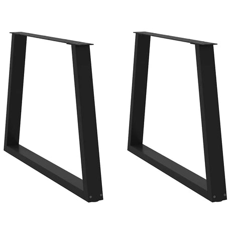 Vidaxl eettafelpoten 2 st v-vormig 100x(72-73,3) cm staal zwart