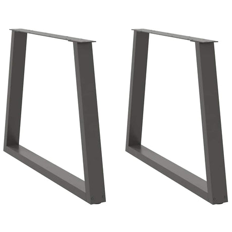 Vidaxl eettafelpoten 2 st v-vormig 100x(72-73,3) cm staal antraciet